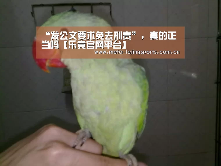 “发公文要求免去刑责”，真的正当吗【乐竟官网平台】